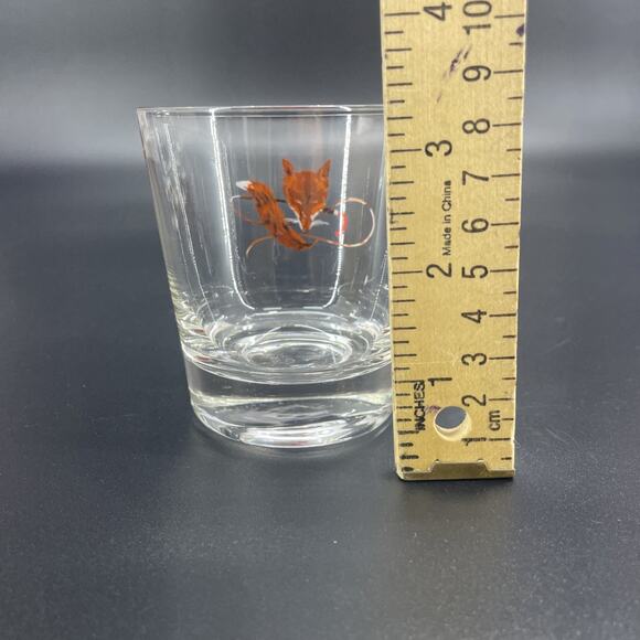 4 Vintage Fox Bullwhip Whiskey Rocks Glasses MCM Fox Hunting Equestrian Barware - Picture 4 of 7